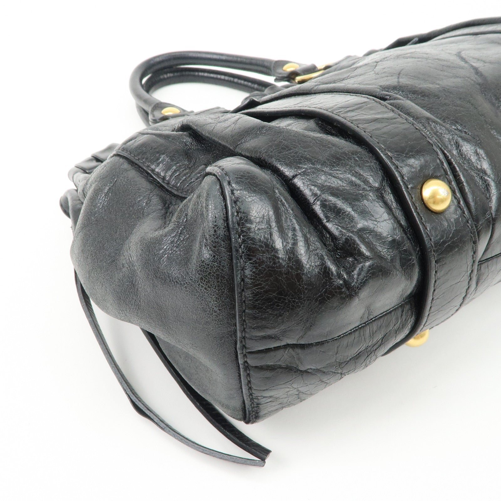 miu miu patent leather 2way tote bag shoulder bag black rt0383 miu miu patent leather 2way tote bag shoulder bag black rt0383