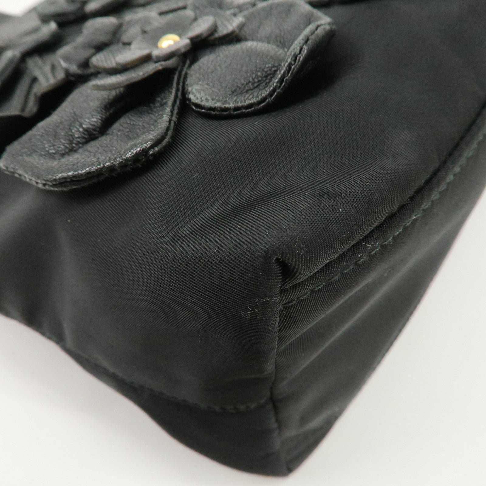 prada nylon leather hand bag black gold hardware 1ba084 prada nylon leather hand bag black gold hardware 1ba084