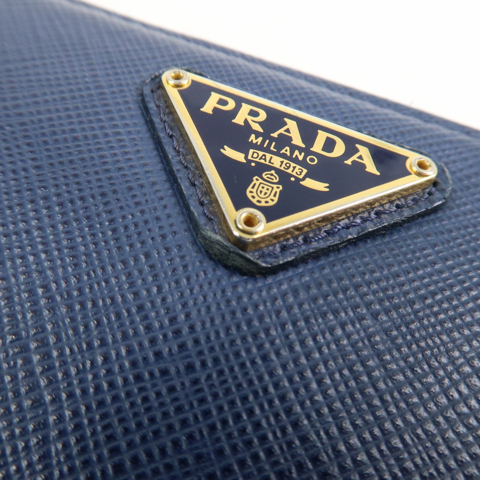 prada triangle logo saffiano leather zippy long wallet navy 1ml506 prada triangle logo saffiano leather zippy long wallet navy 1ml506