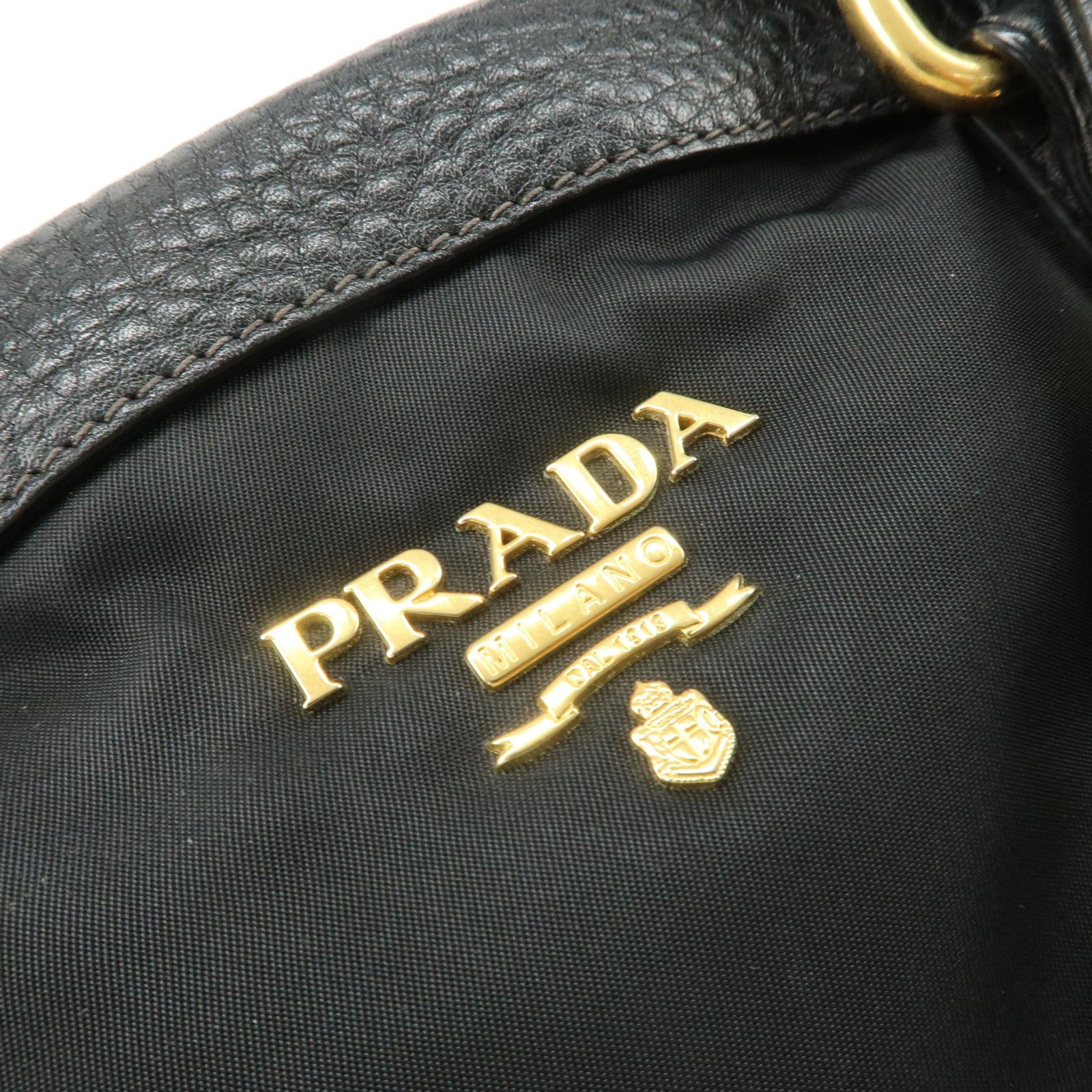 prada nylon leather 2way bag hand bag shoulder bag black bn2032 prada nylon leather 2way bag hand bag shoulder bag black bn2032