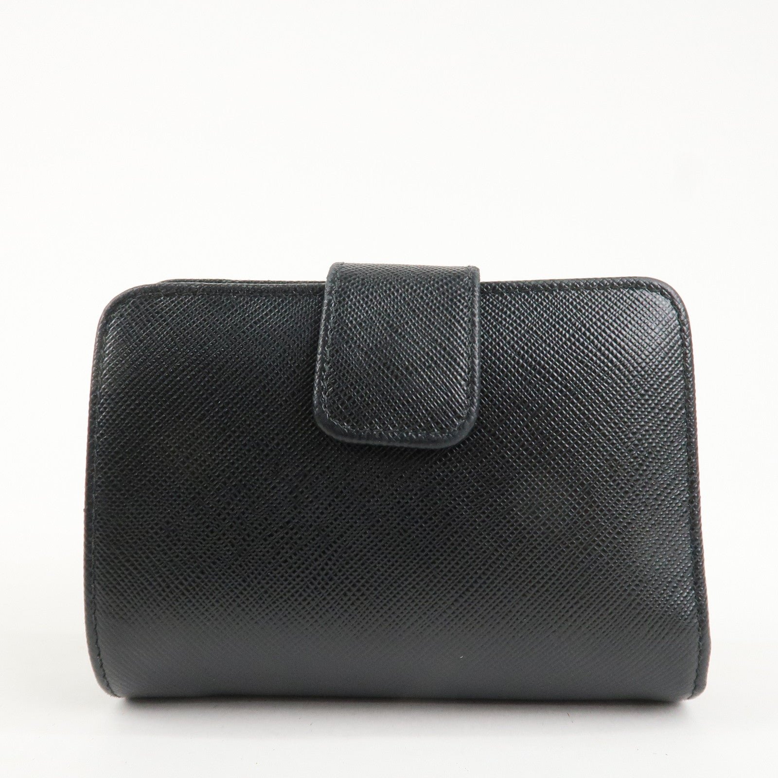 prada saffiano leather bi fold wallet black red gold 1ml018 used prada saffiano leather bi fold wallet black red gold 1ml018 used