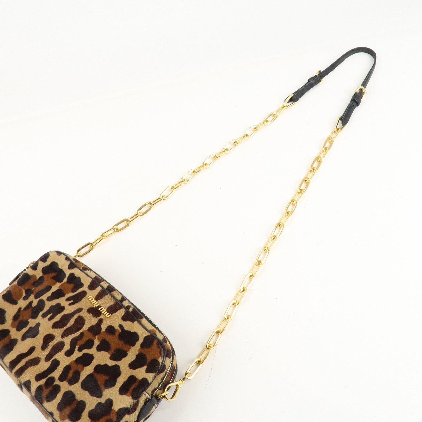 miu miu unborn calf leather shoulder bag beige brown used miu miu unborn calf leather shoulder bag beige brown used