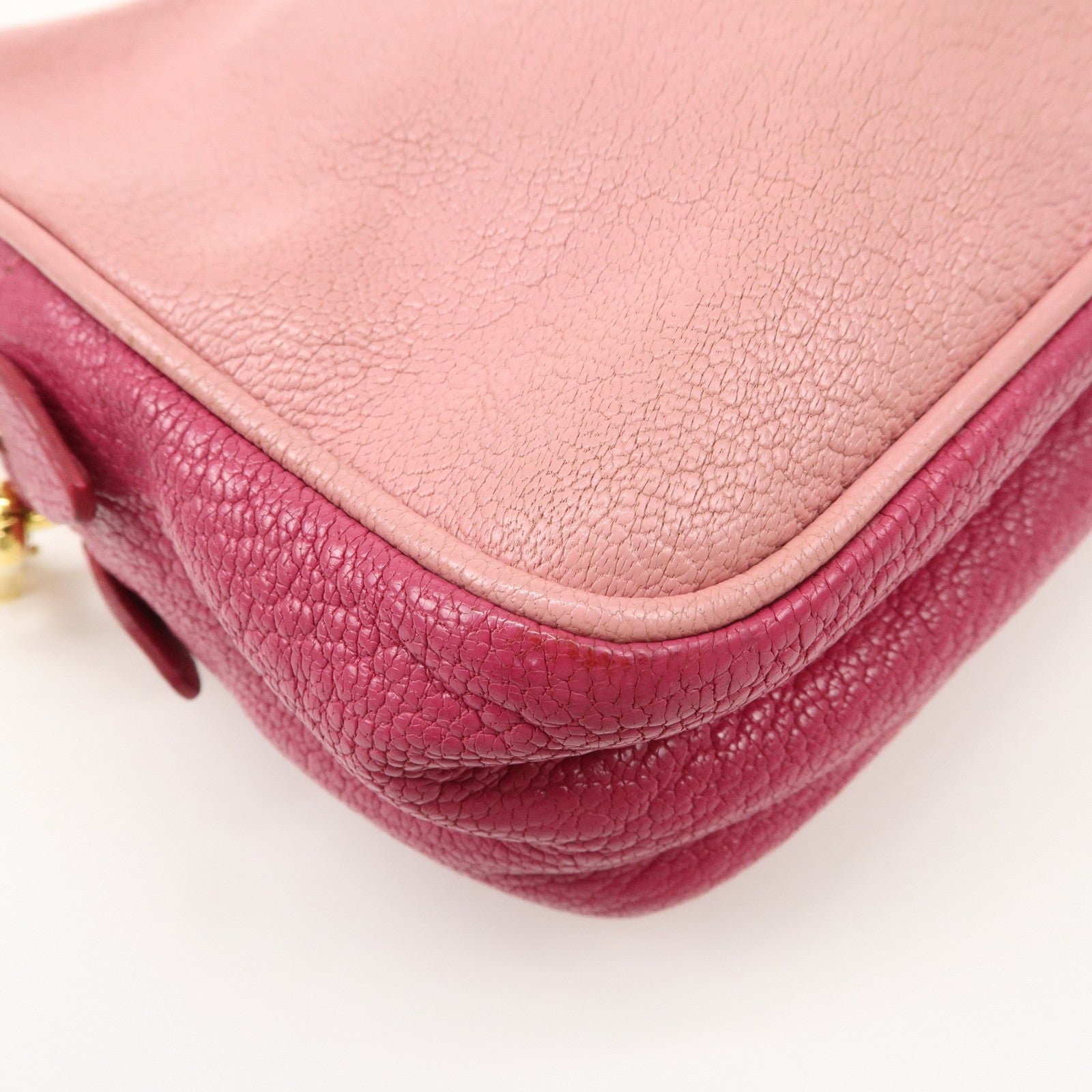 miu miu leather shoulder bag crossbody bag pink used miu miu leather shoulder bag crossbody bag pink used