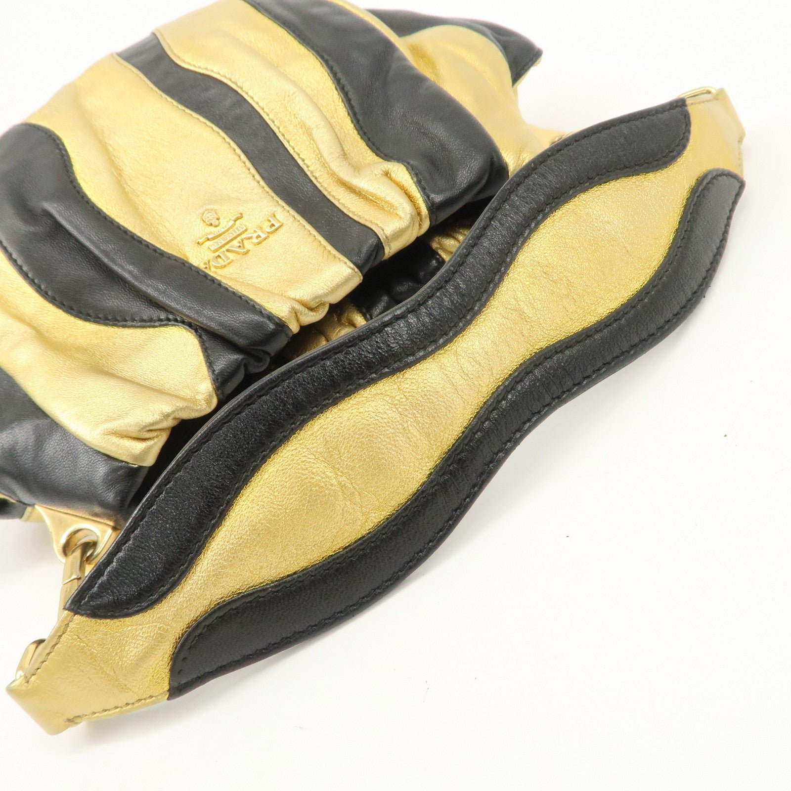 prada leather hand bag black gold hardware prada leather hand bag black gold hardware