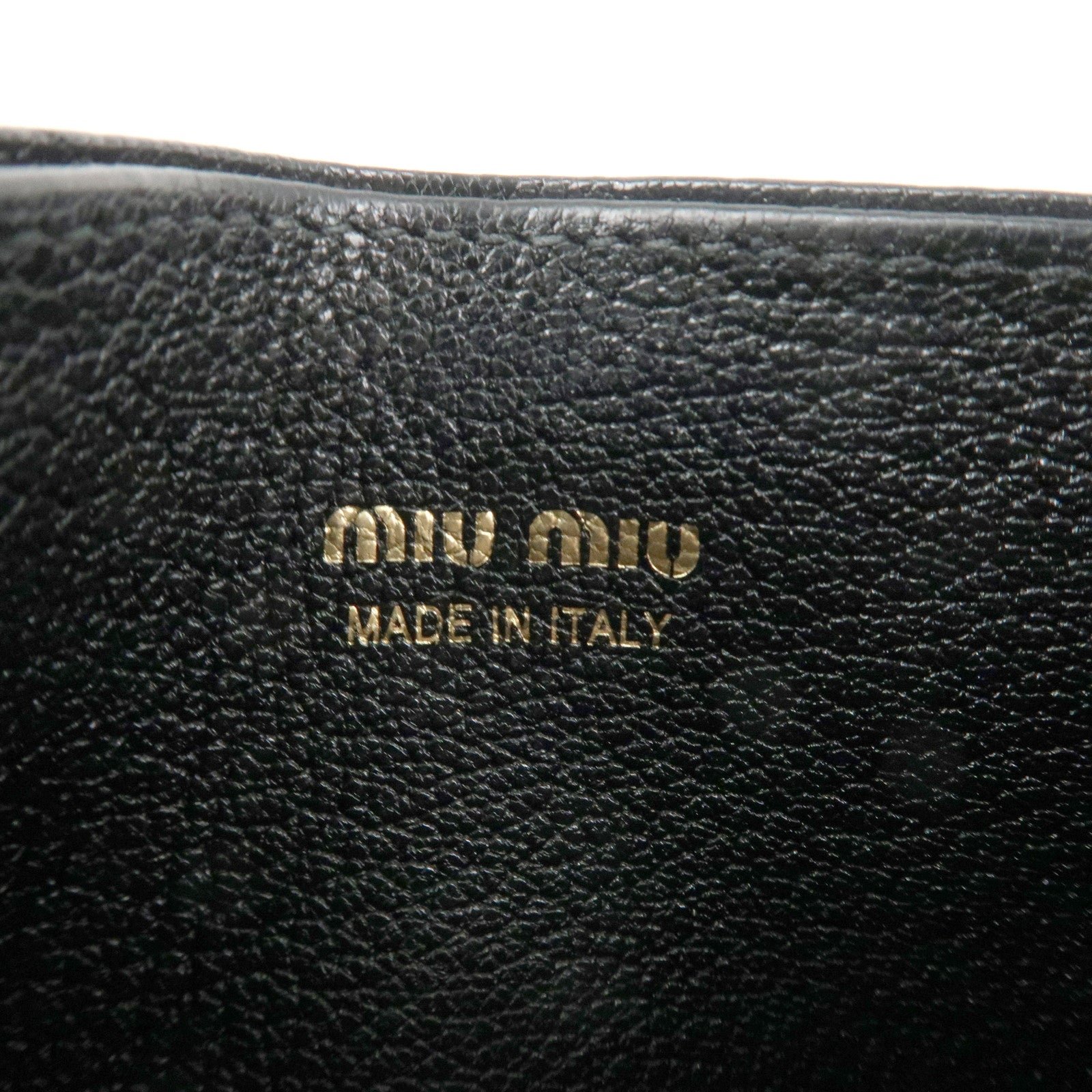 miu miu leather ribbon card case black gold hardware 5mc208 used miu miu leather ribbon card case black gold hardware 5mc208 used