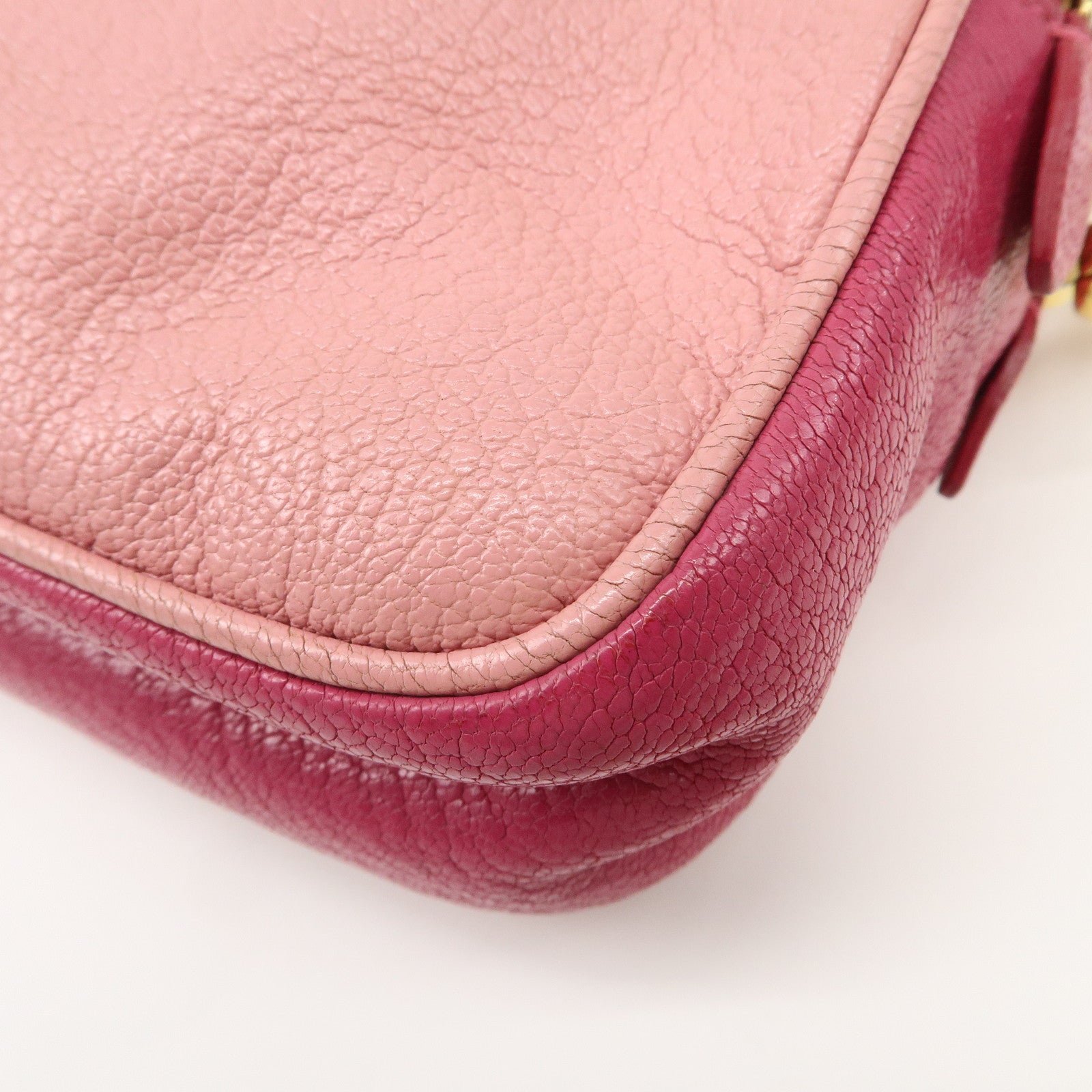 miu miu leather shoulder bag crossbody bag pink used miu miu leather shoulder bag crossbody bag pink used