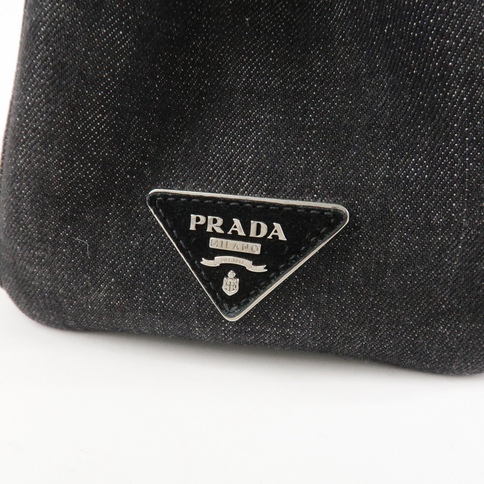 prada canapa mini canvas studs 2way shoulder bag hand bag black b2439g used prada canapa mini canvas studs 2way shoulder bag hand bag black b2439g used