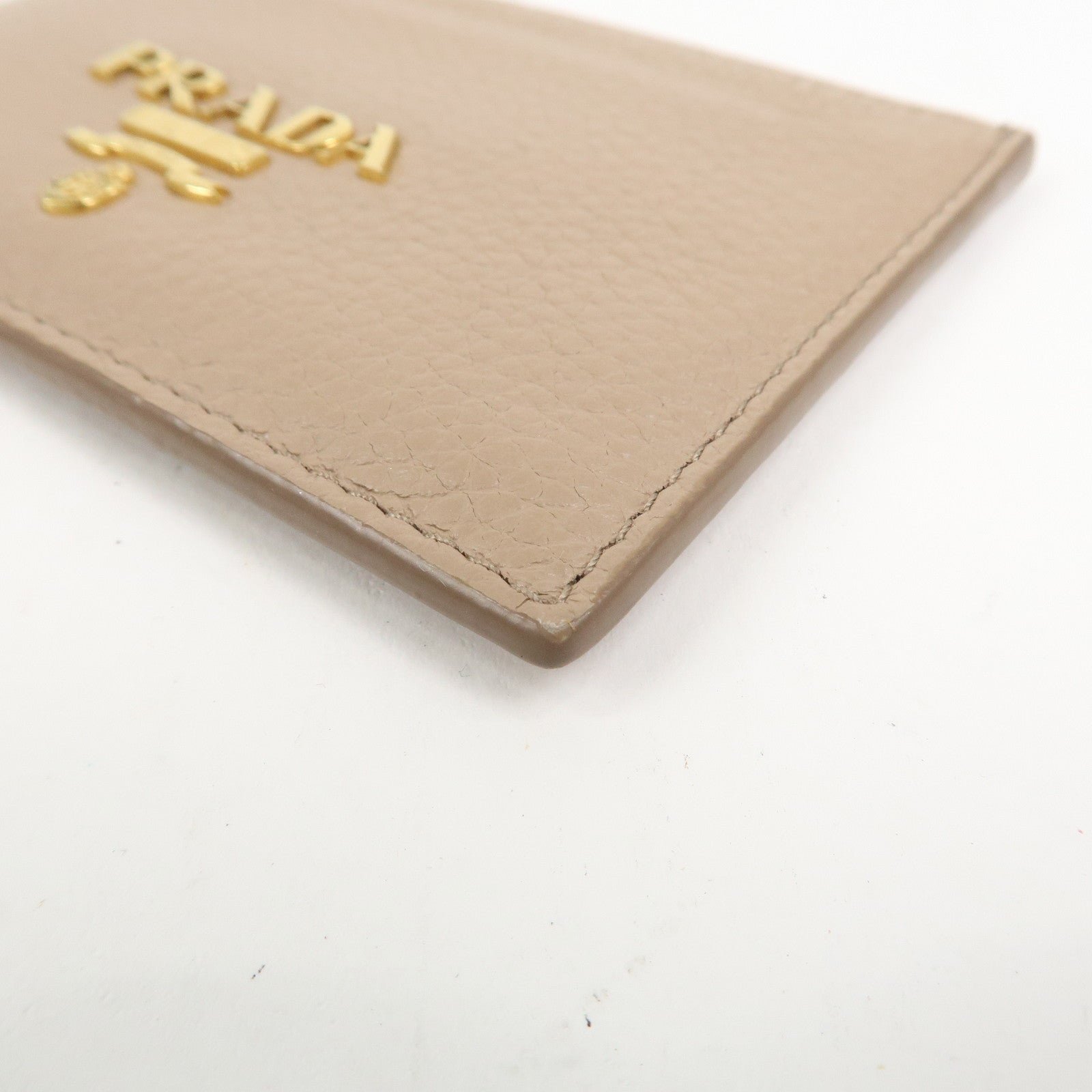 prada leather card case card holder beige 1mc208 prada leather card case card holder beige 1mc208
