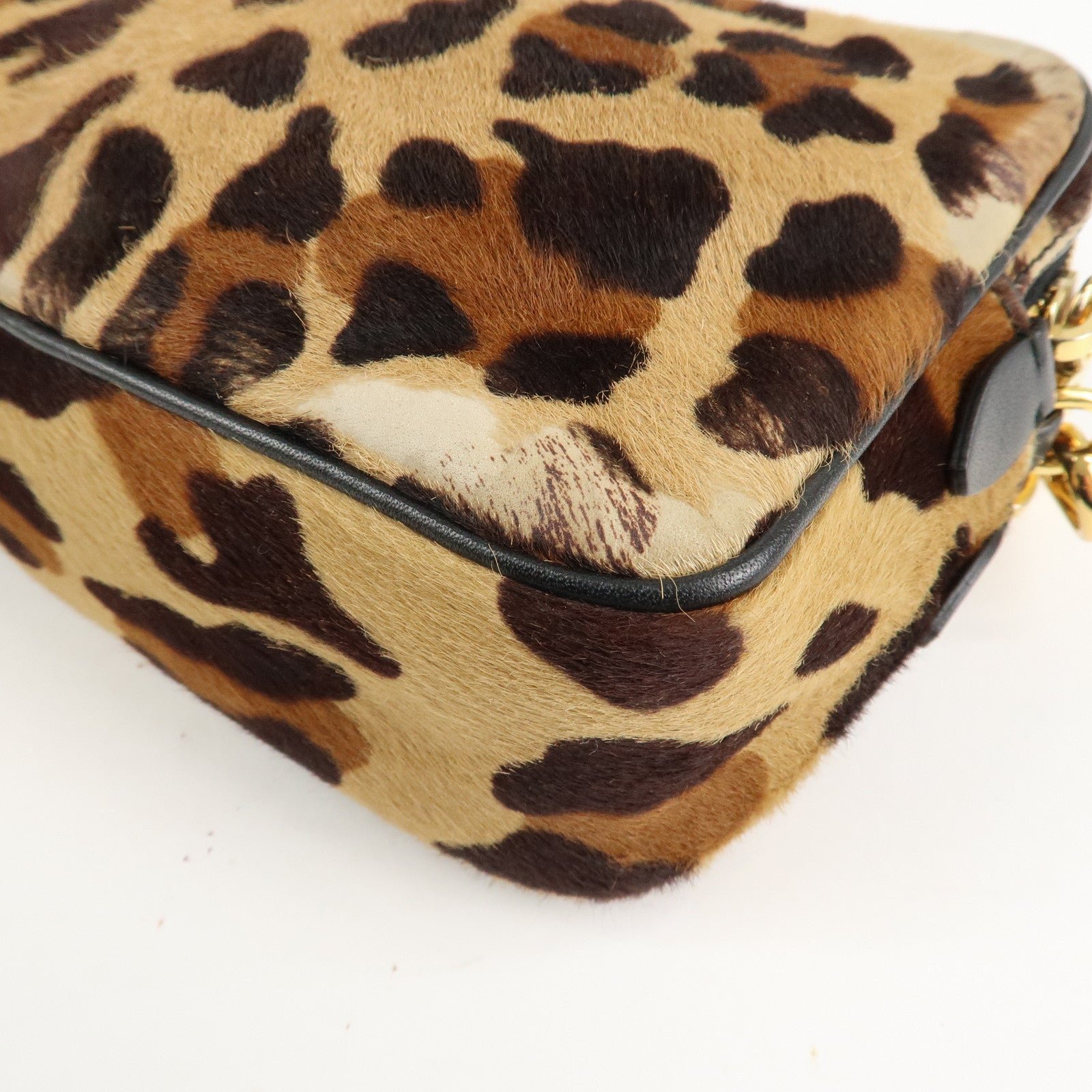 miu miu unborn calf leather shoulder bag beige brown used miu miu unborn calf leather shoulder bag beige brown used