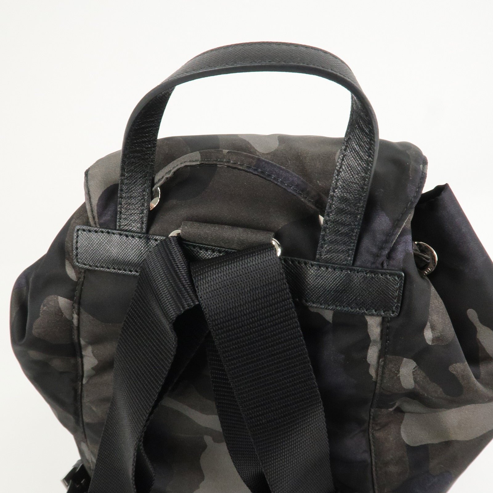 prada triangle logo nylon camouflage backpack ruck sack bz0032 prada triangle logo nylon camouflage backpack ruck sack bz0032