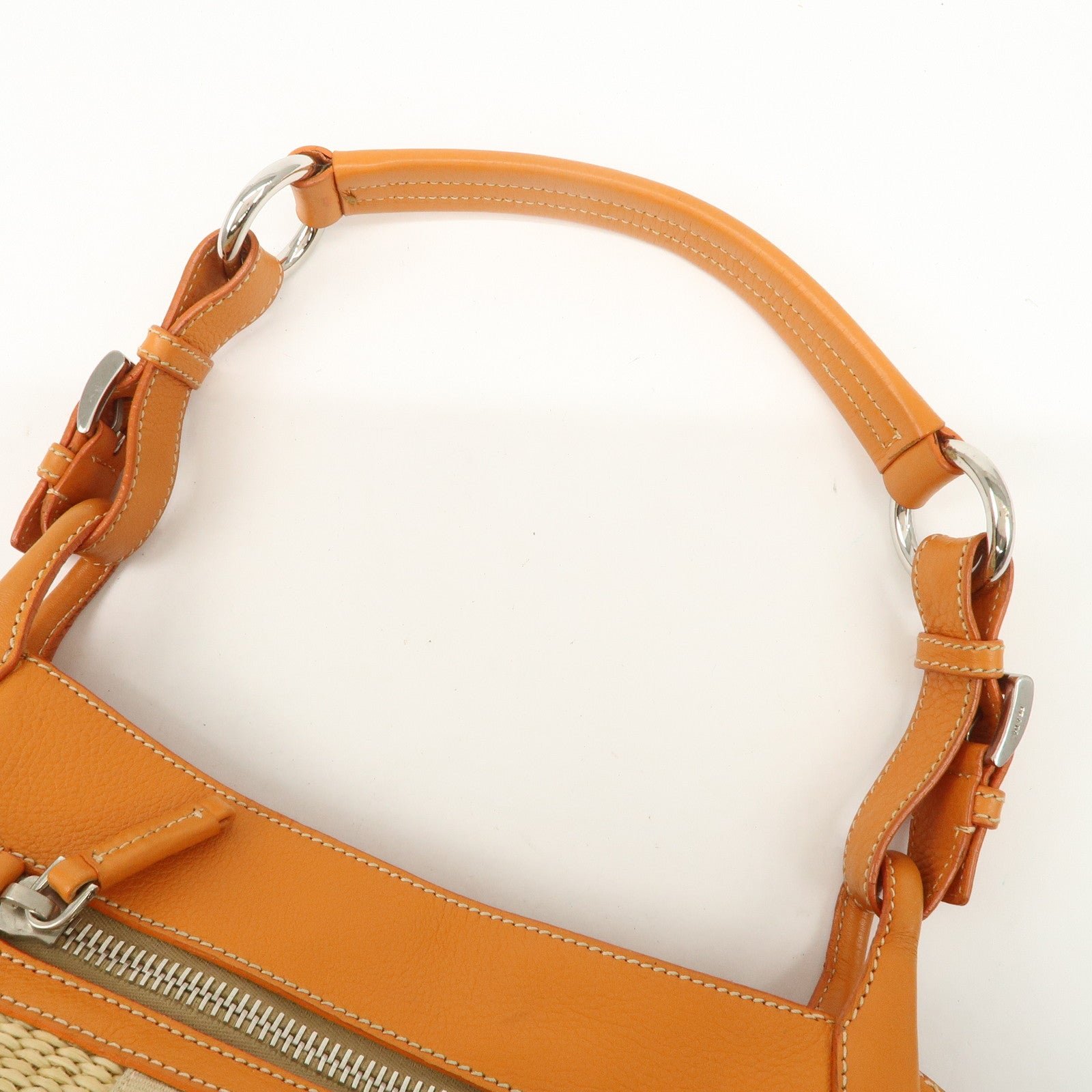 prada triangle logo raffia leather shoulder bag beige orange prada triangle logo raffia leather shoulder bag beige orange