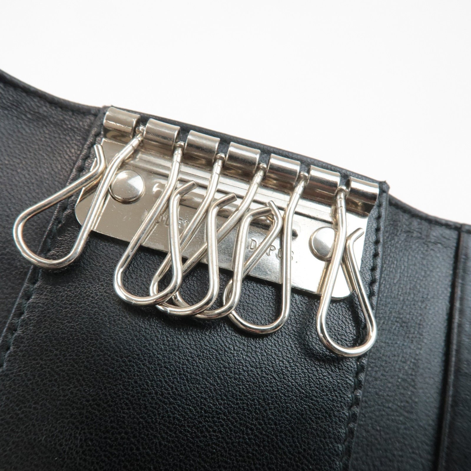 prada triangle logo nylon 6 key case key holder black m26x used prada triangle logo nylon 6 key case key holder black m26x used