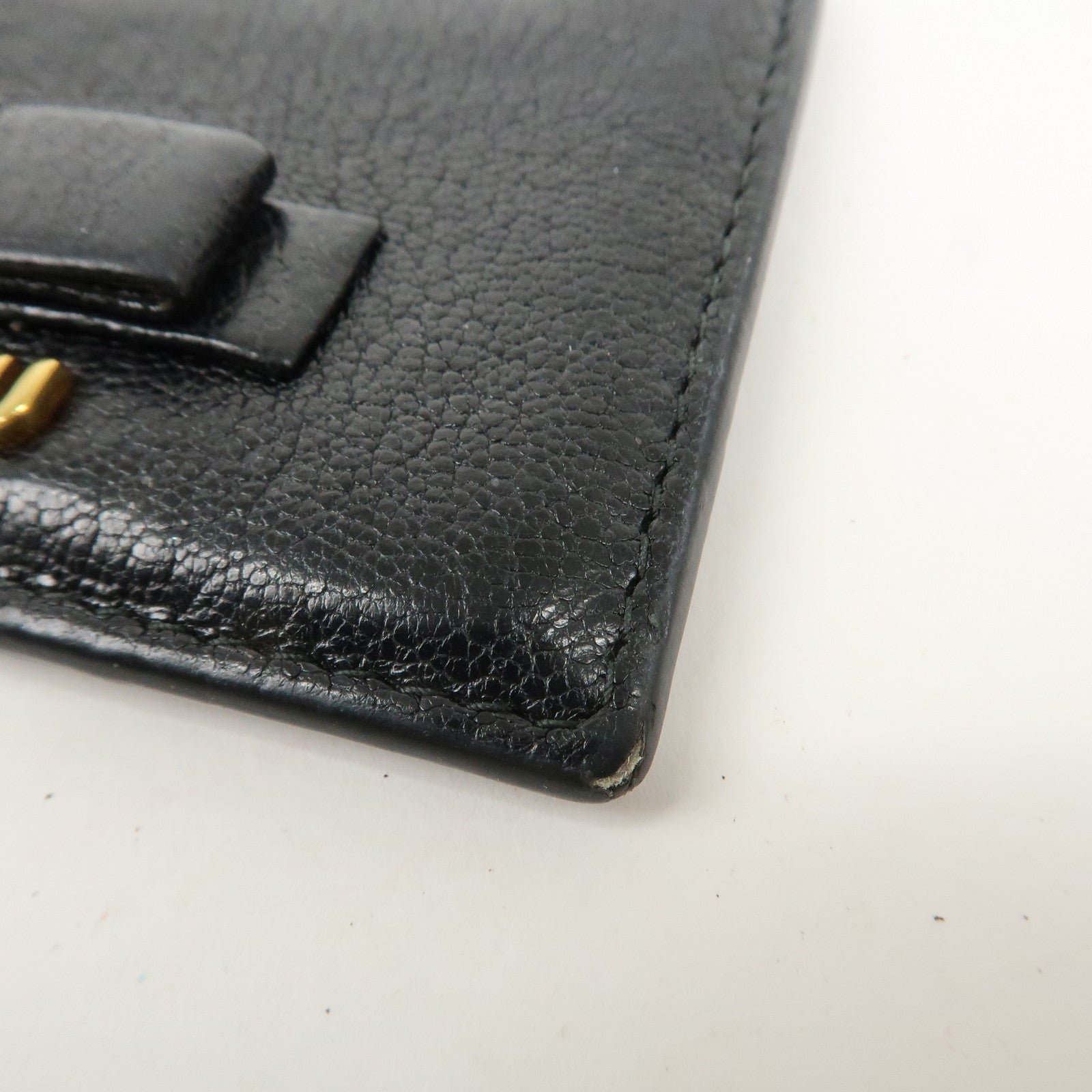 miu miu leather ribbon card case black gold hardware 5mc208 used miu miu leather ribbon card case black gold hardware 5mc208 used