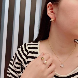 trinity pendant, 1 diamond, paved trinity pendant, 1 diamond, paved