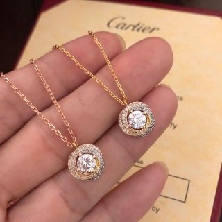 trinity pendant, 1 diamond, paved trinity pendant, 1 diamond, paved