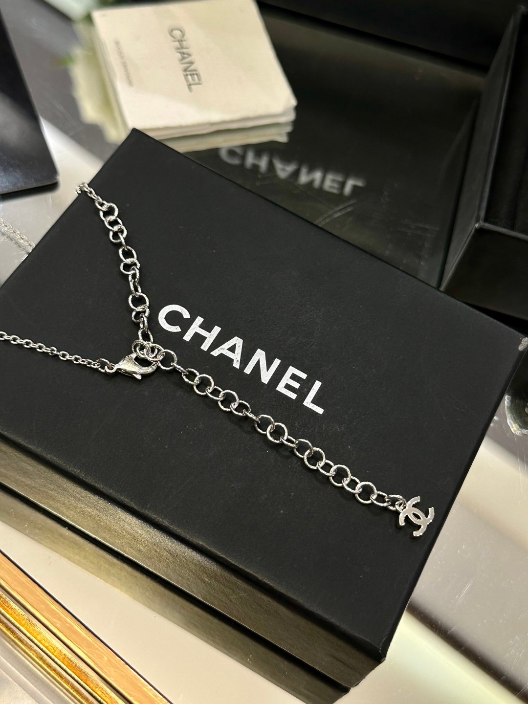 chanel necklace and earring set chanel necklace and earring set