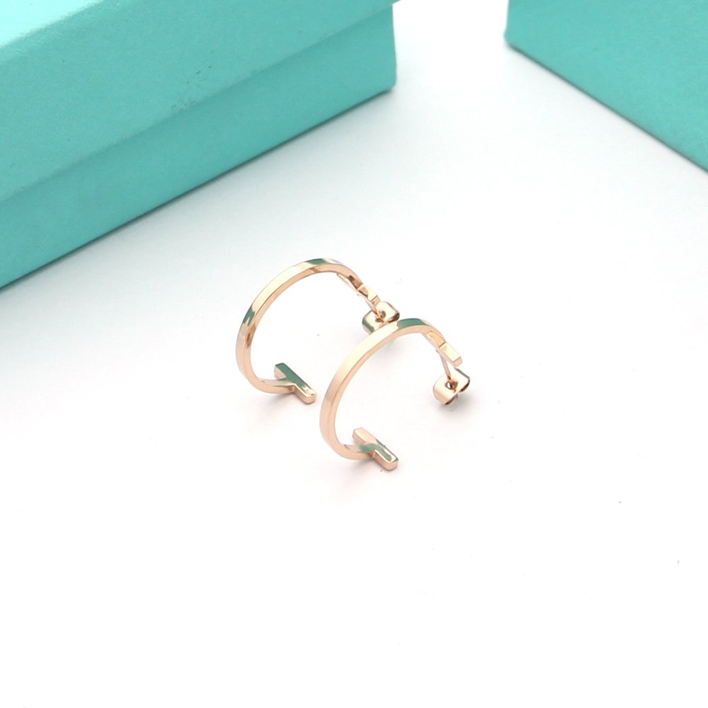 tiffany t hoop earrings in rose gold tiffany t hoop earrings in rose gold