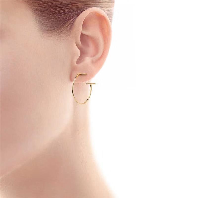 tiffany t hoop earrings in rose gold tiffany t hoop earrings in rose gold