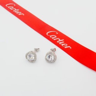etincelle de cartier hoop earrings, triple row, paved etincelle de cartier hoop earrings, triple row, paved