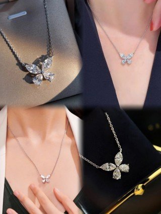double butterfly silhouette diamond pendant double butterfly silhouette diamond pendant