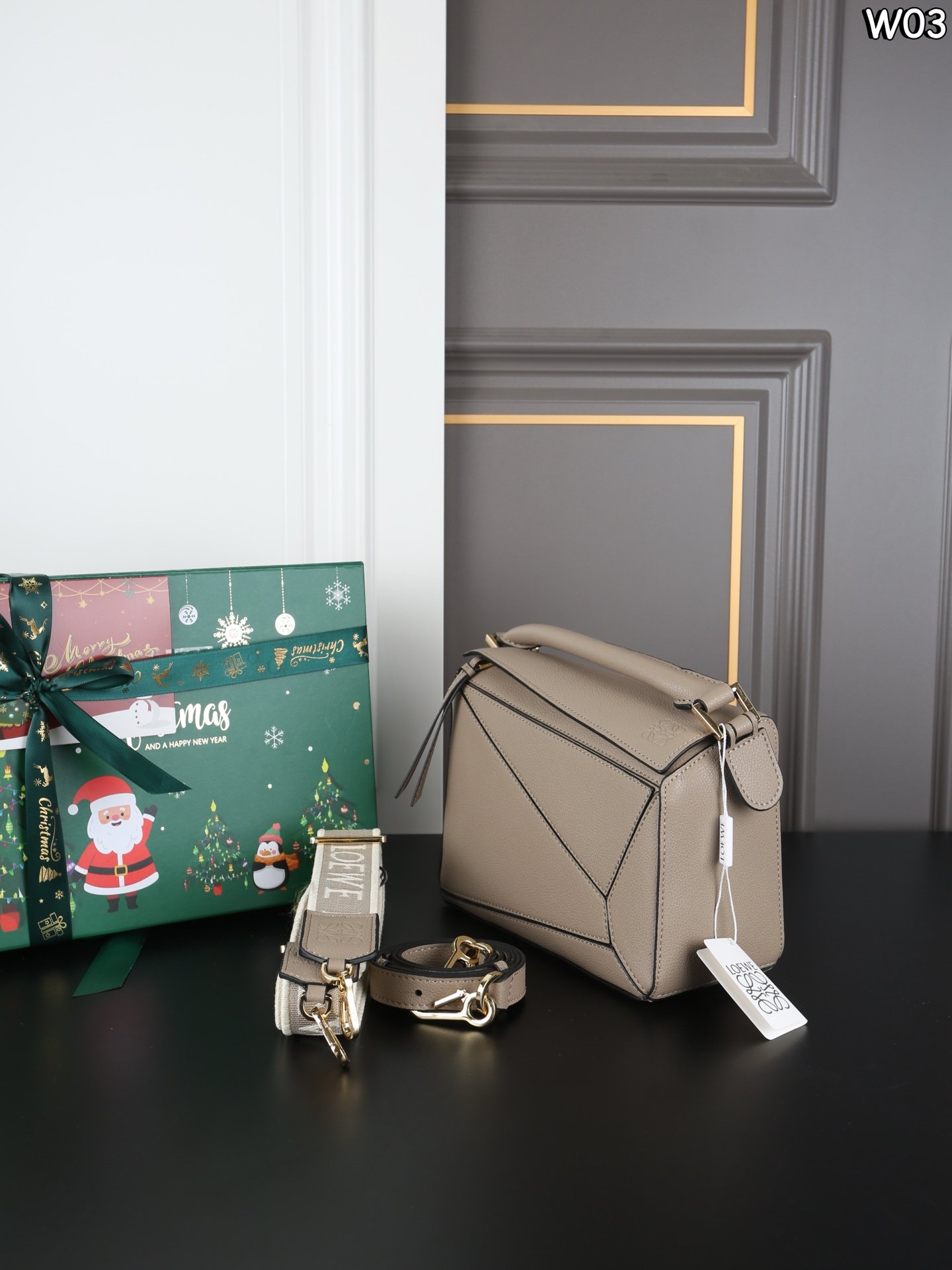 small puzzle edge bag in soft grained calfskin small puzzle edge bag in soft grained calfskin