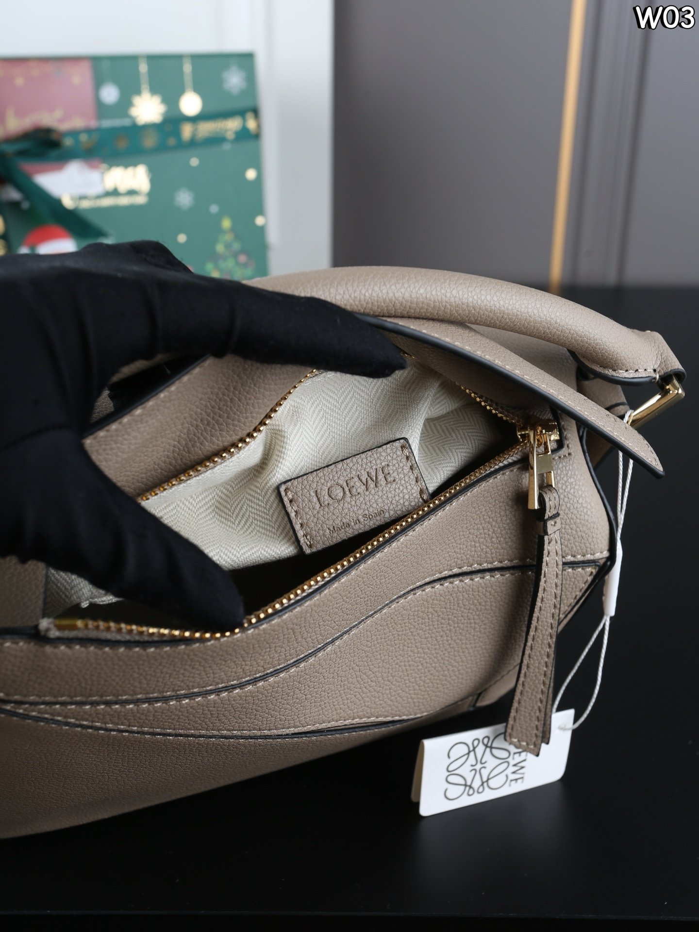 small puzzle edge bag in soft grained calfskin small puzzle edge bag in soft grained calfskin