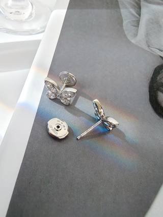 classic butterfly diamond petite stud earrings classic butterfly diamond petite stud earrings