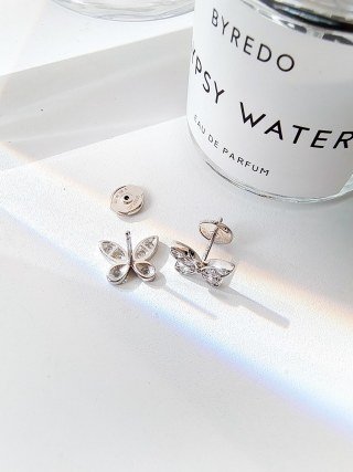 classic butterfly diamond petite stud earrings classic butterfly diamond petite stud earrings